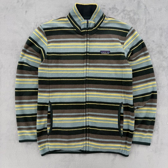 Vintage Patagonia Synchilla Fleece Jacket Full Zip Striped Womens size Medium - Picture 2 of 16